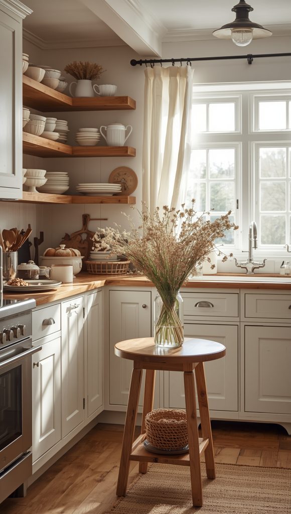 Classic White and Natural Wood