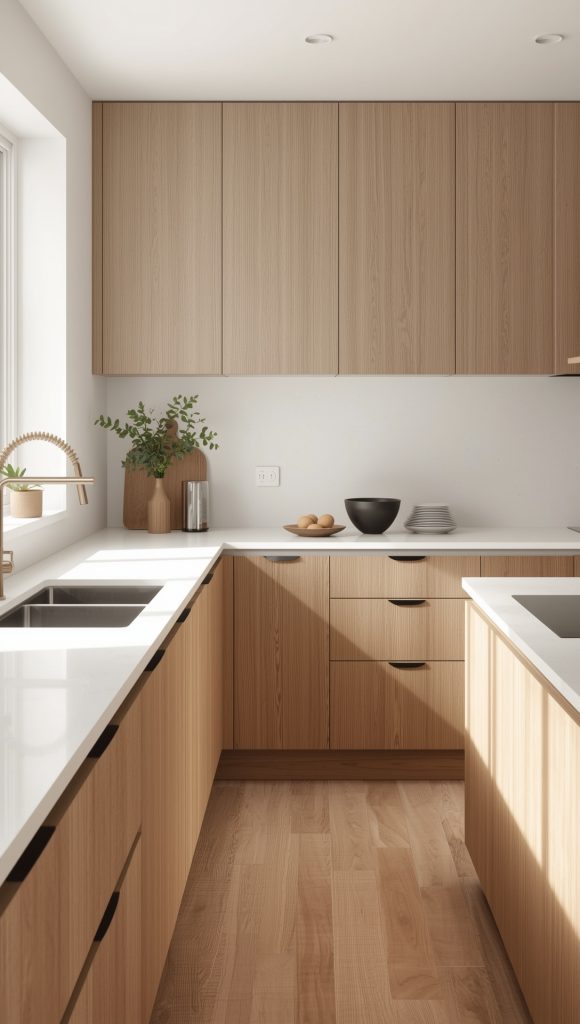 Modern Minimalist Oak Cabinets