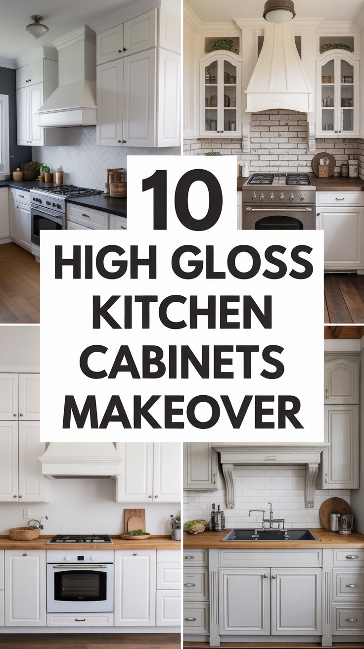 High Gloss Kitchen Cabinets Makeover