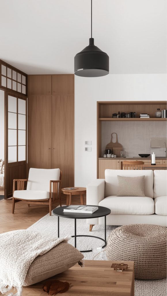 Mixed Material Pendant (Wood + Metal)