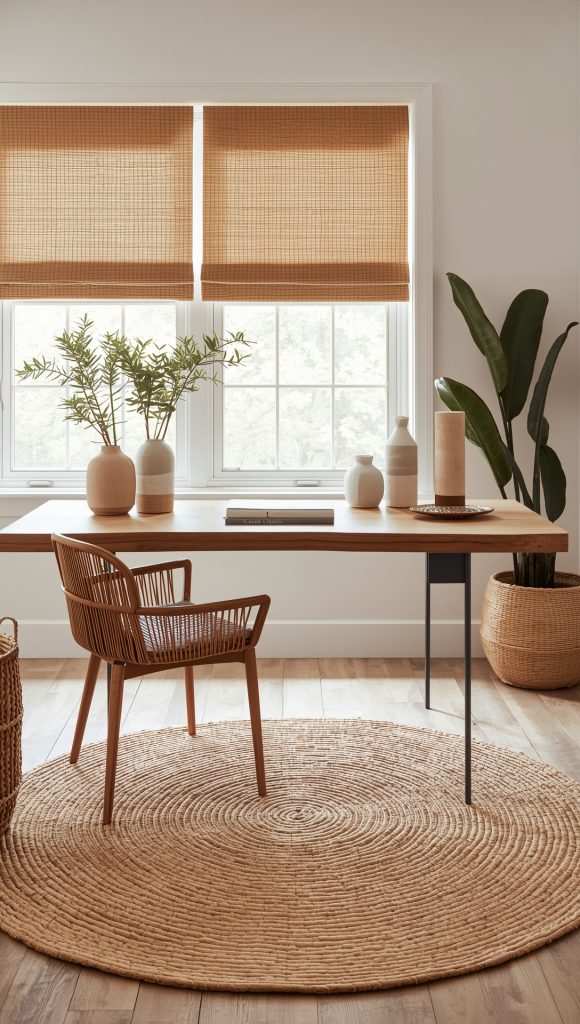 Woven Grasscloth Roller Shades