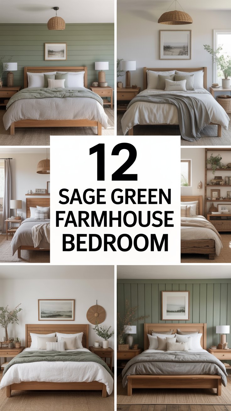 12 Sage Green Farmhouse Bedroom Ideas