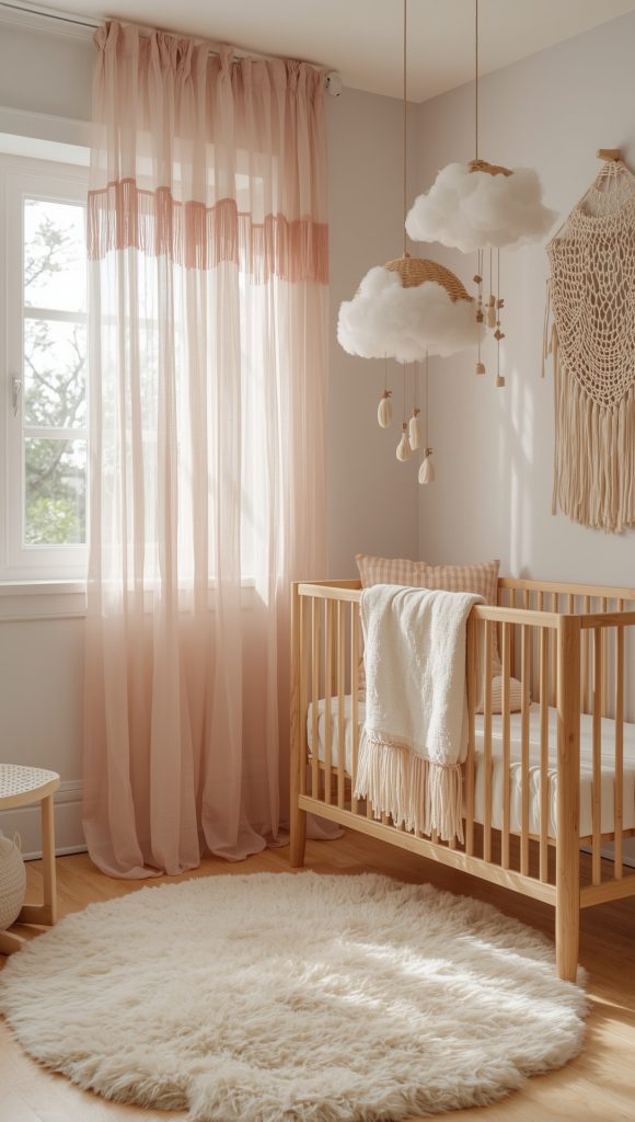 Cotton Gauze Panels with Dye‑Dip Fringe