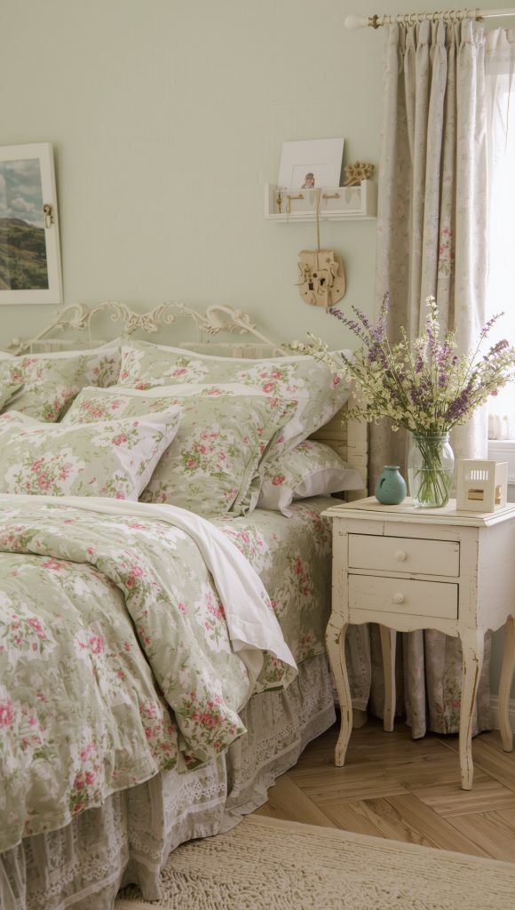 Vintage Cottage Vibes with Sage Bedding