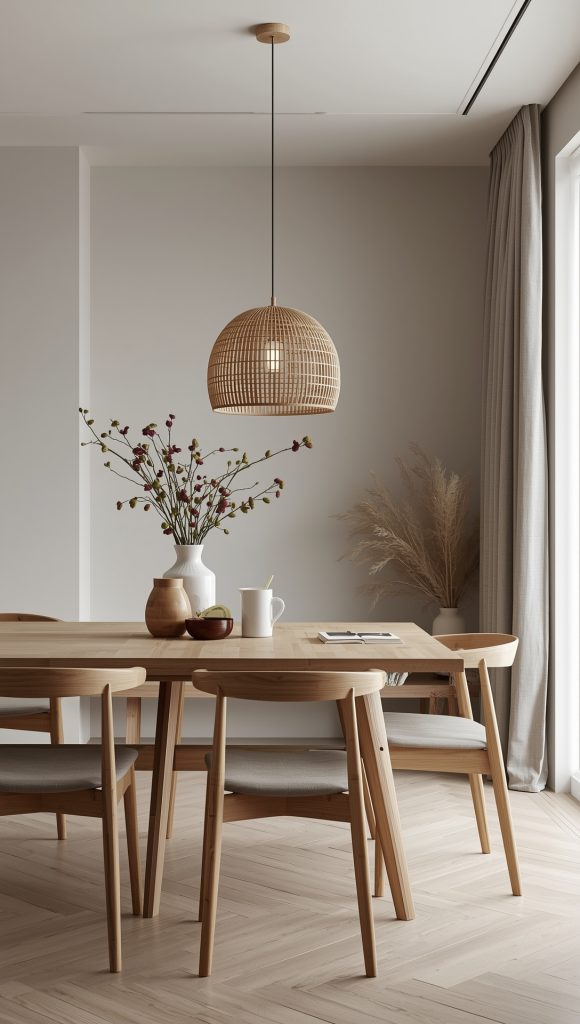 Wooden Dome Japandi Pendant