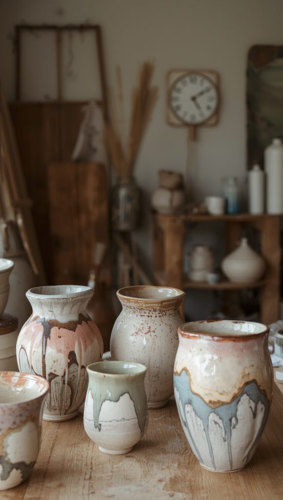 Handcrafted Wabi Sabi Ceramics with Glaze Drips