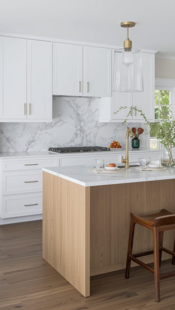 Two-Tone Oak Cabinets