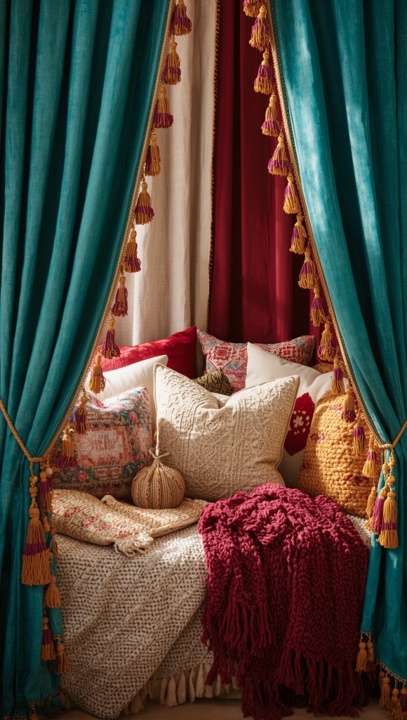 Tassel‑Trimmed Curtains