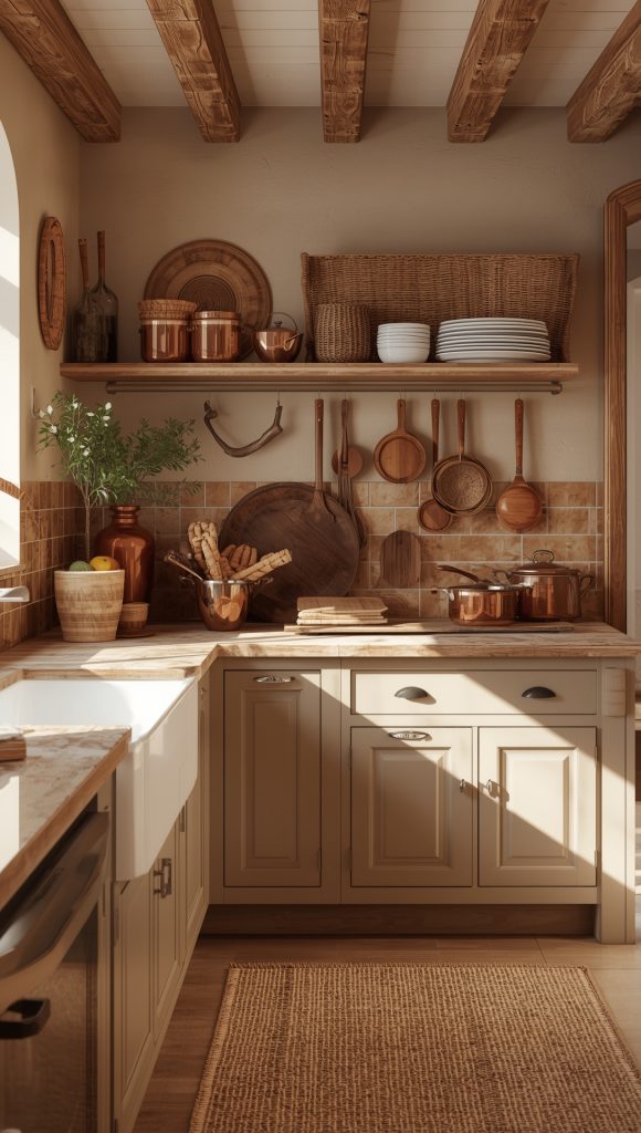 Warm Beige and Terracotta