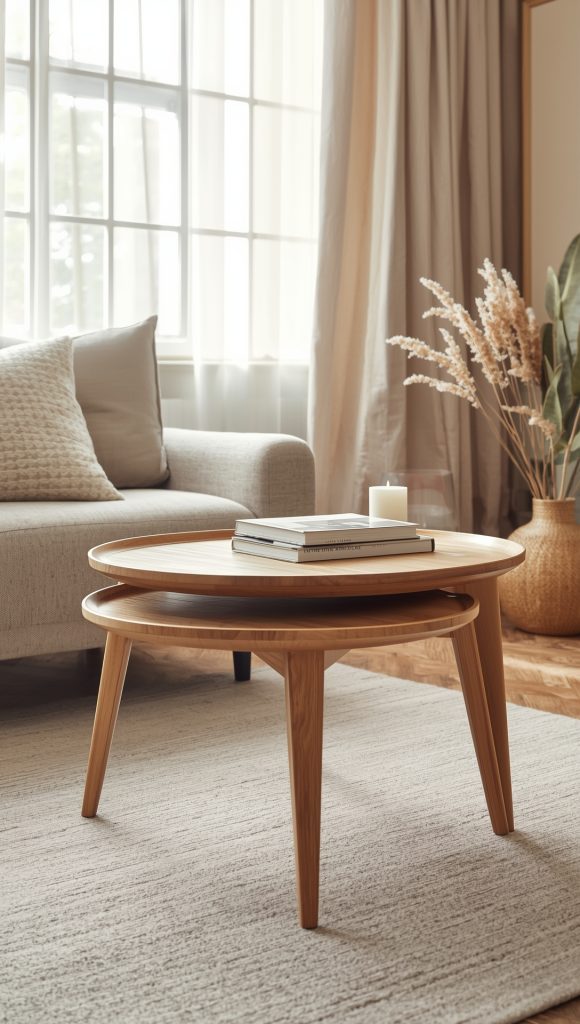 Nesting Japandi Style Coffee Tables