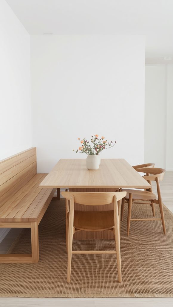 Hybrid Japandi Bench + Chair Combos