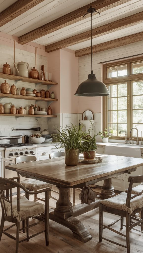 Soft Blush and White