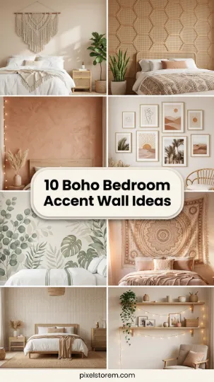 10 Boho Bedroom Accent Wall Ideas