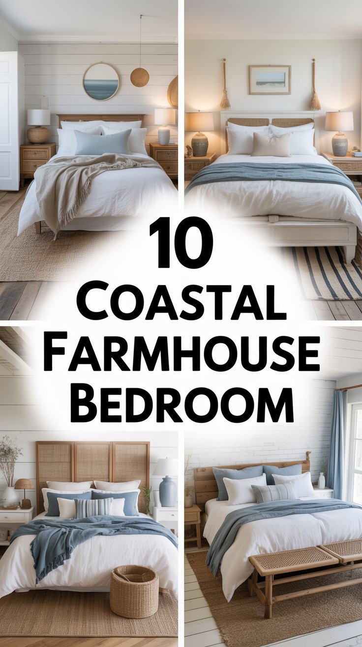 Coastal Farmhouse Bedroom Ideas