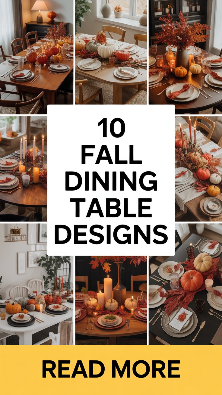 10 Fall Dining Table Designs