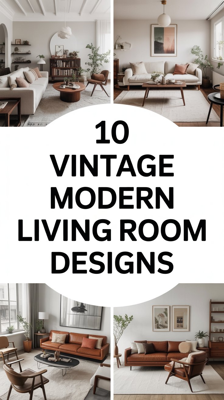 Vintage Modern Living Room Designs