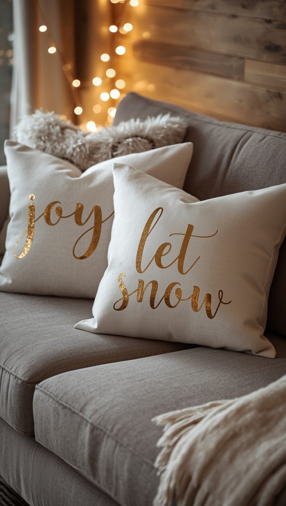 Cushions with Seasonal Quotes