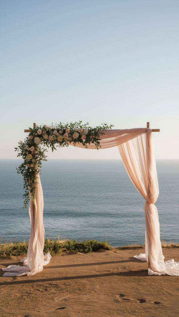 Minimalist Frame with Fabric Drapes