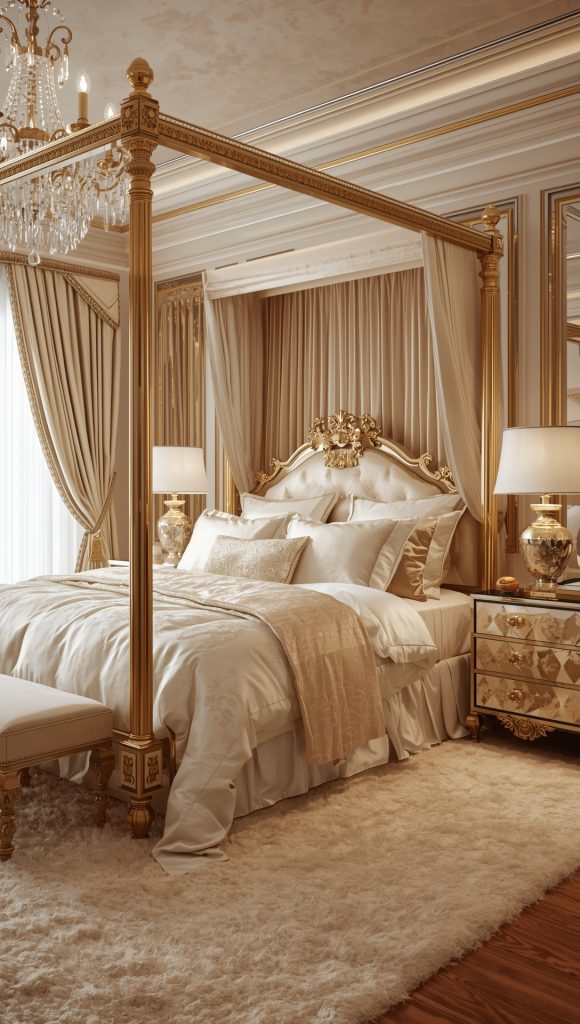 High-End Gold Frame Canopy