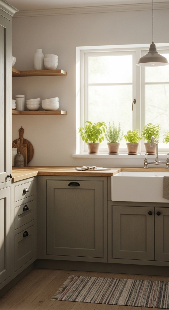 Earth Tone Cabinets for Instant Warmth