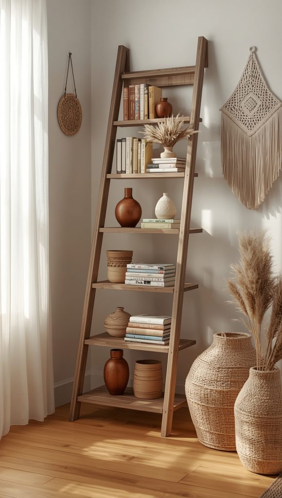 Ladder-Style Bookshelves