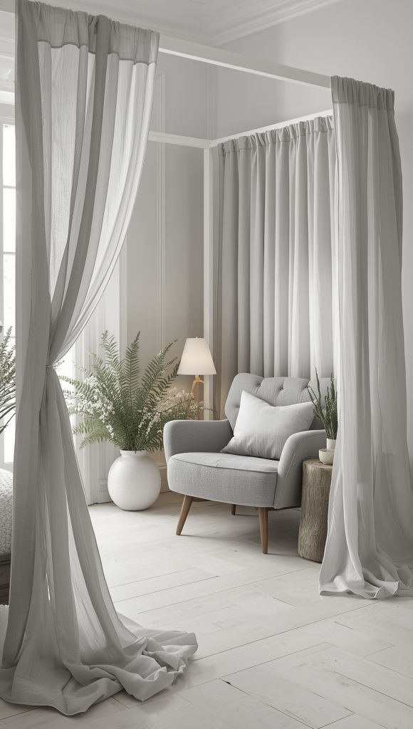 White Minimalist Canopy Frame