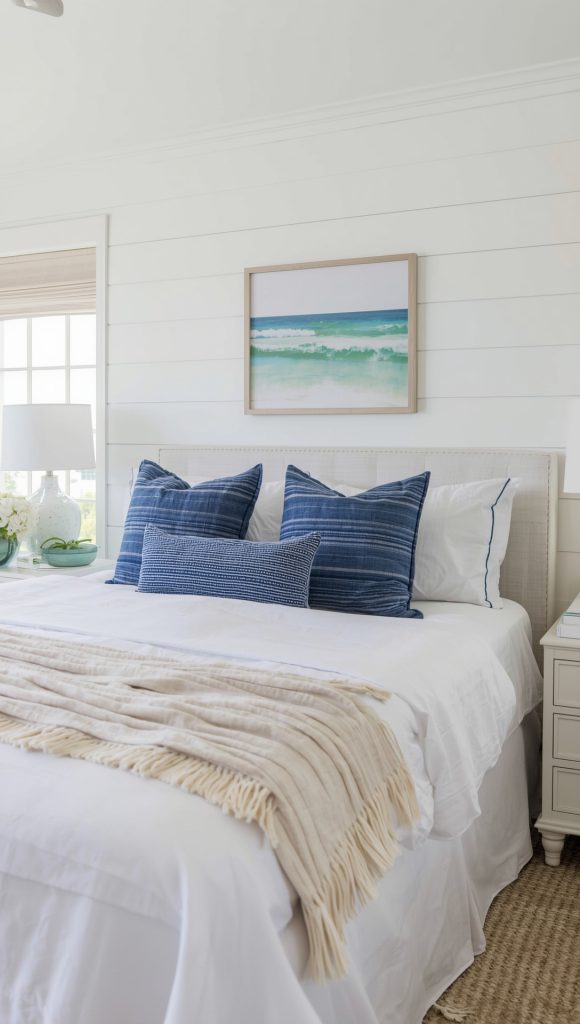 White, White, and More White (With a Splash of Blue)