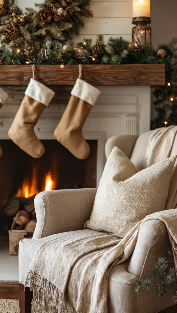 Burlap Stockings & Pillows