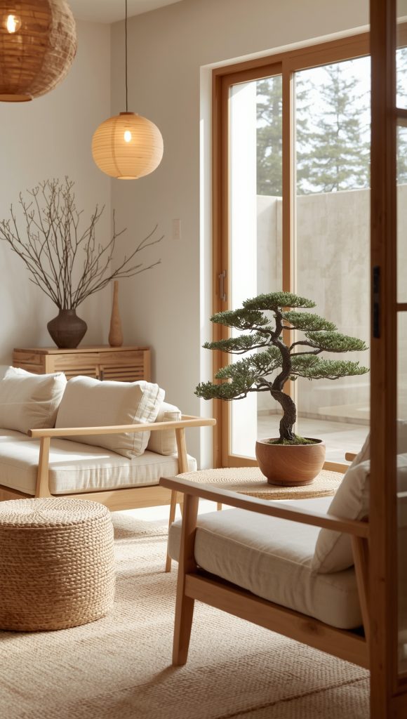 Japandi Living Room Décor: Cozy Meets Clean