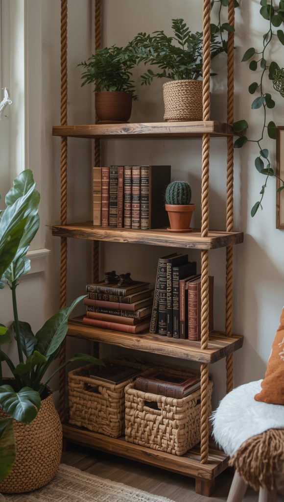 Hanging Rope Shelves