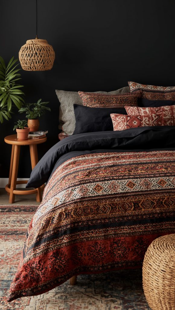 Go Black Boho Bedroom ideas