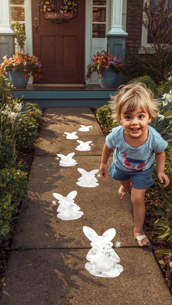 Easter Bunny Footprint Stencils
