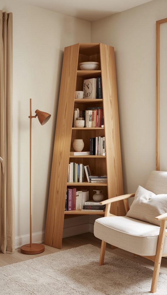 Corner Bookshelves