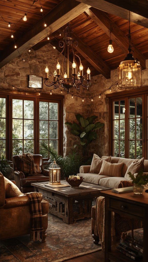 Rustic Lighting: Warm and Inviting