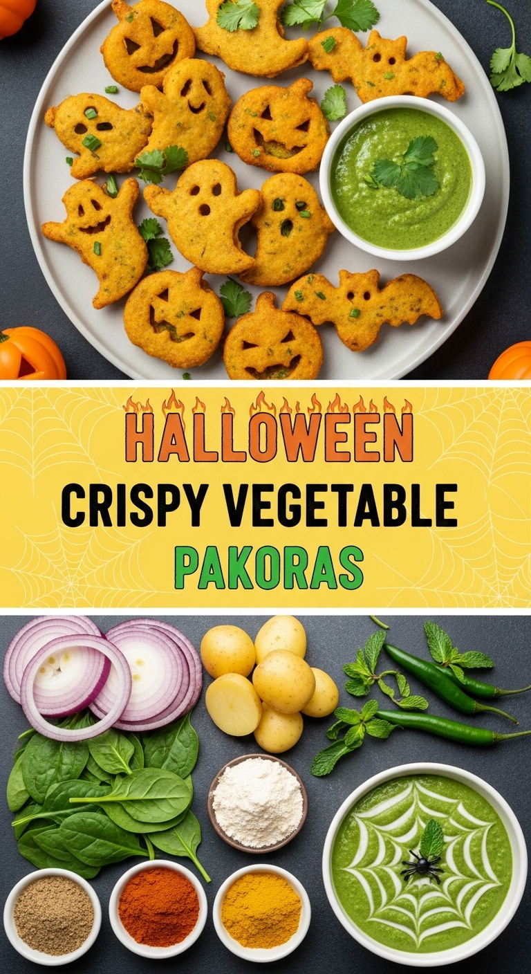 HALLOWEEN CRISPY VEGETABLE PAKORAS