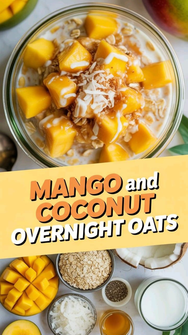 Mango and Coconut Overnight Oats