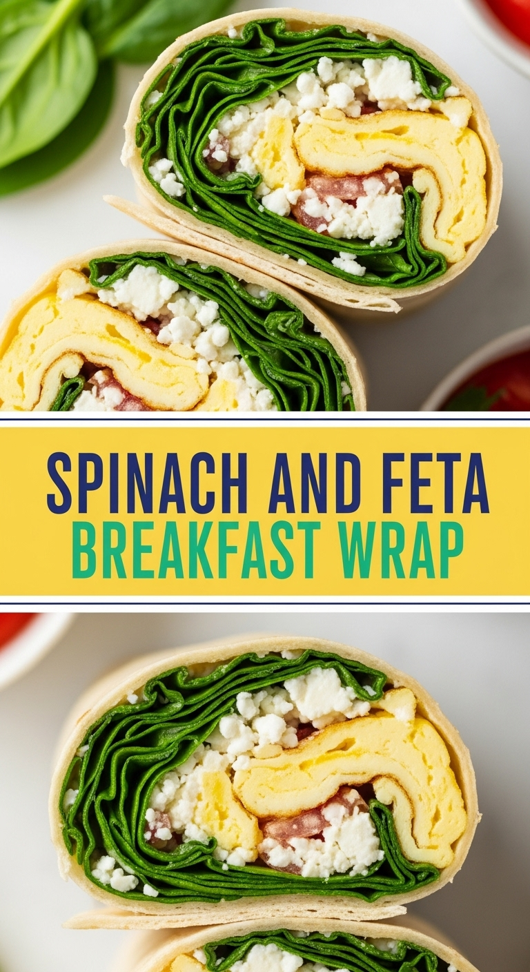 SPINACH AND FETA BREAKFAST WRAP