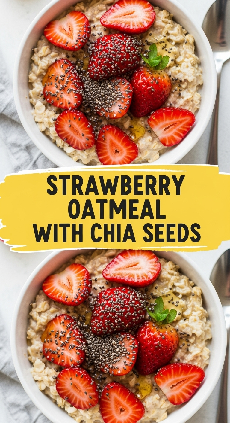STRAWBERRY OATMEAL WITH CHIA SEEDS