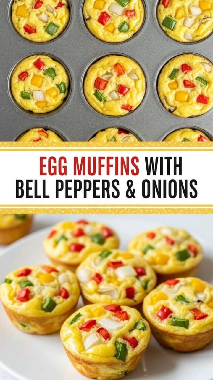 Egg Muffins with Bell Peppers and Onions