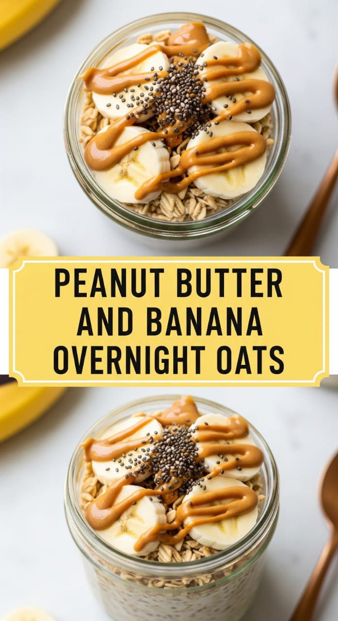 Peanut Butter and Banana Overnight Oats