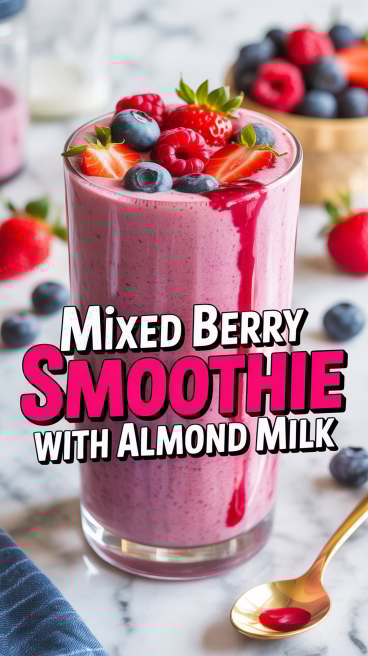 Mixed Berry Smoothie with Almond Milk