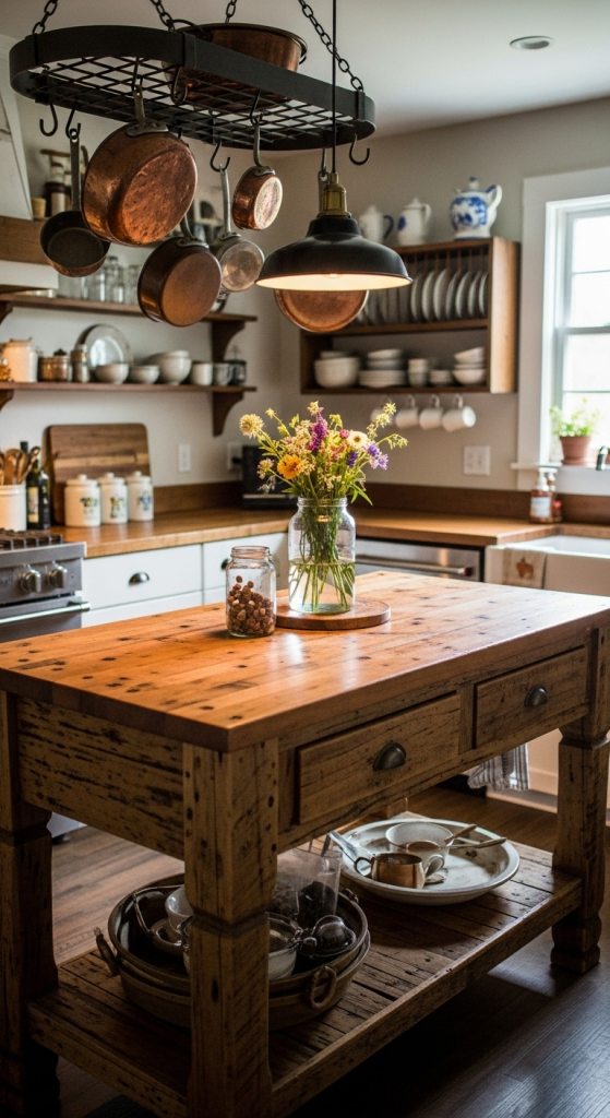 The Classic Rustic Farmhouse Kitchen Island