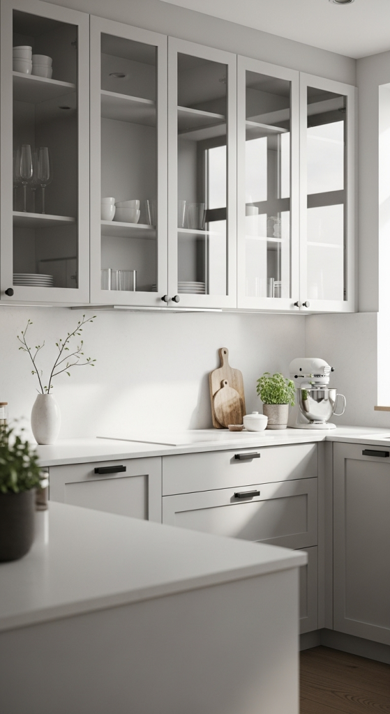 Modern Glass Front Cabinets