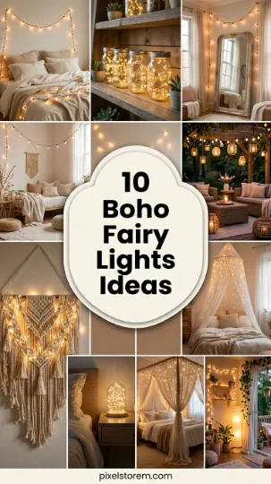 10 Boho Fairy Lights Ideas