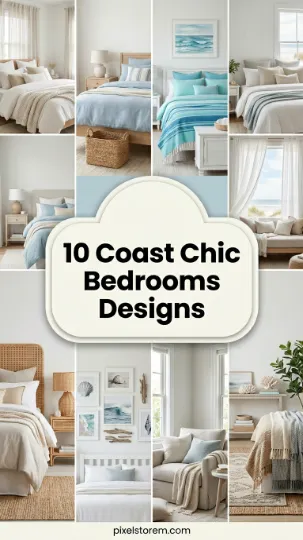 10 Coast Chic Bedrooms Designs