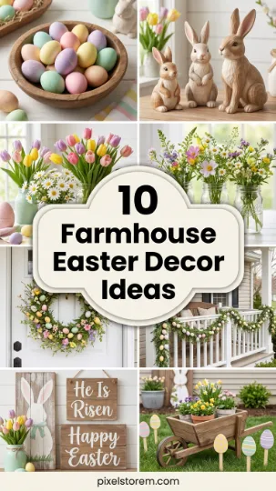 10 Farmhouse Easter Decor Ideas