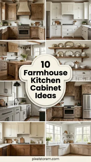 10 Farmhouse Kitchen Cabinet Ideas