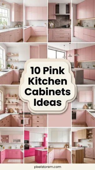 10 Pink Kitchen Cabinets Ideas