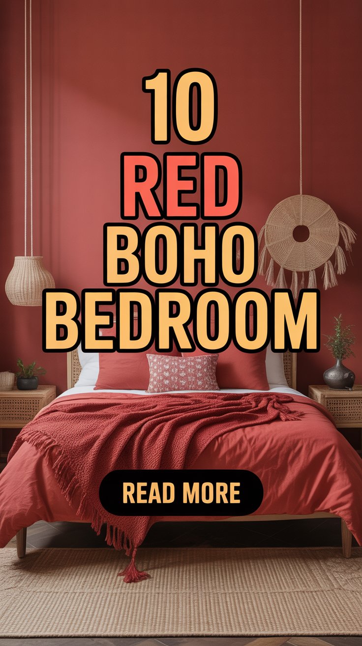 Red Boho Bedroom Ideas