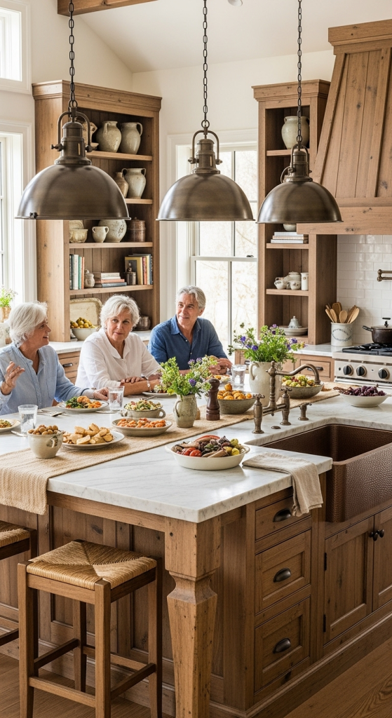 Oversized Farmhouse Island for the Serious Host